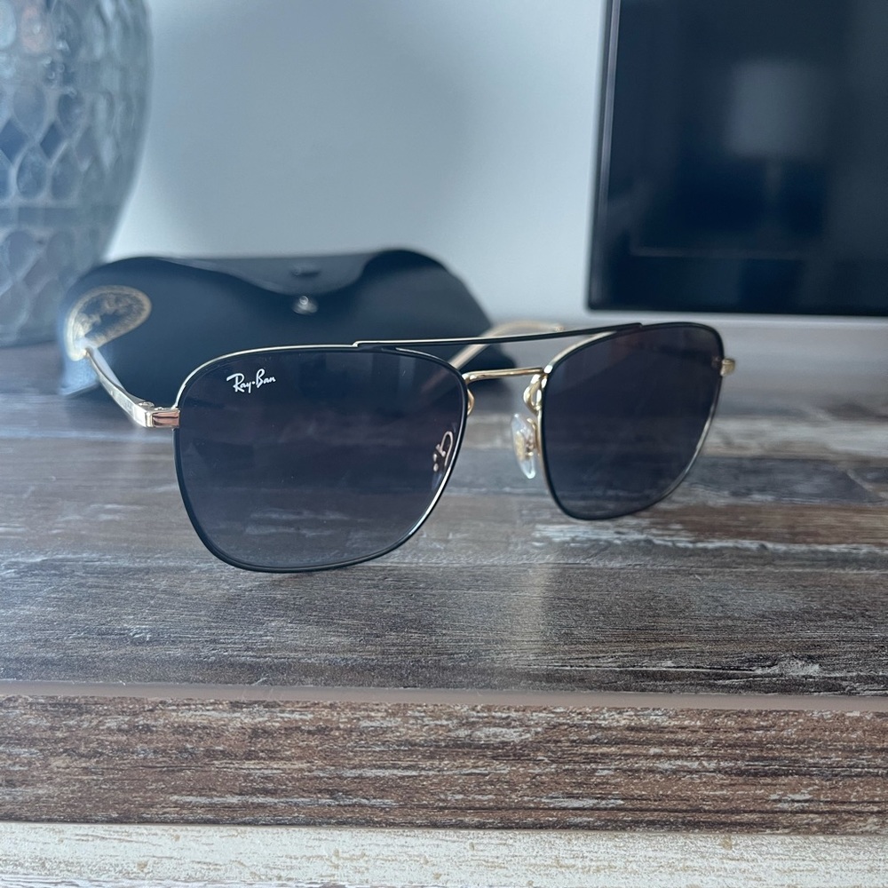 Black and Gold Ray Ban Sunglasses